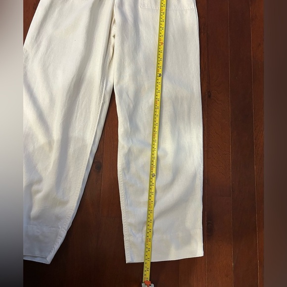 Universal Thread Women's Short Sleeve Linen Boilersuit Casual Jumpsuit Cream 4 - Picture 12 of 13